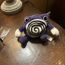 Pokemon Purple Poliwhirl Plush 1998 Hasbro Nintendo Beanie Beanbag Vintage Gamer