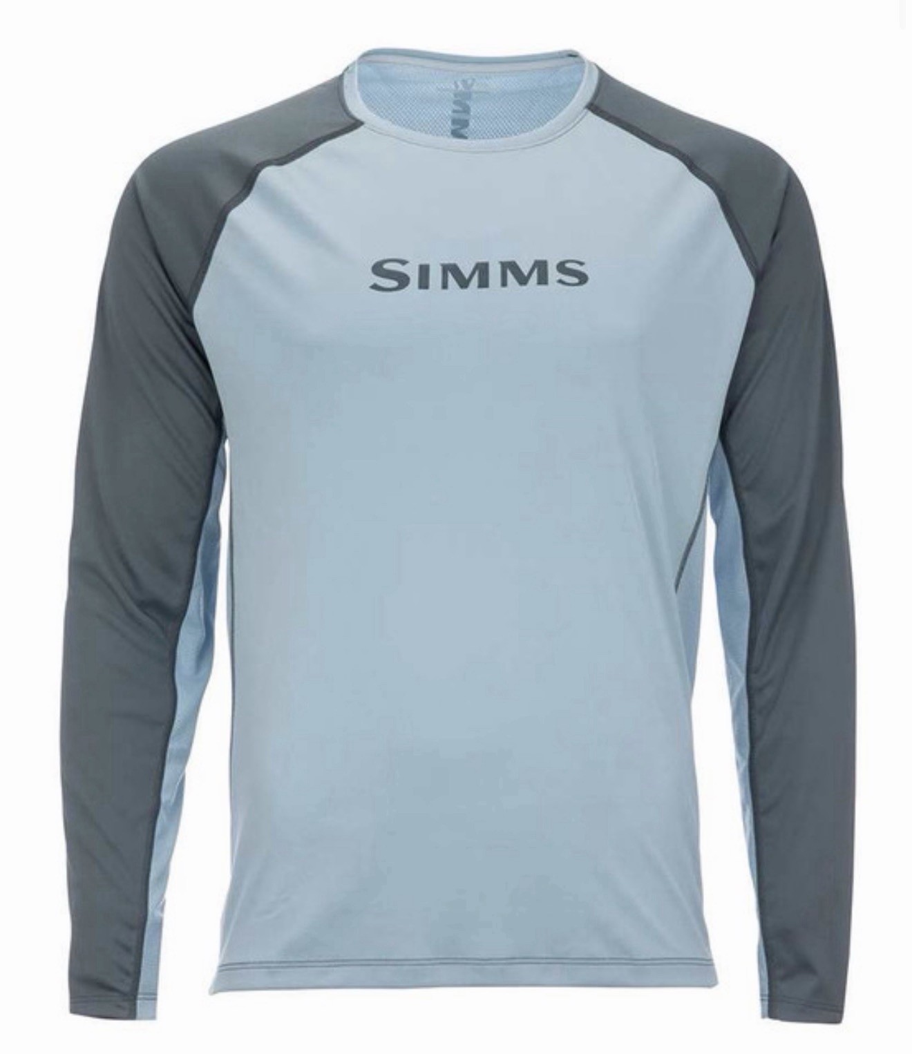 Simms Men’s Solarvent Long Sleeve Crew Shirt Steel Blue Sz M Fishing Lightweight