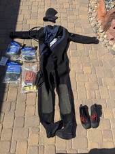 DUI CF200X Drysuit Size X w/ ZipSeals Neck & Wrist Seals, Boots