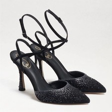 Sam Edelman Hardy Embellished Ankle Strap Pumps in black sz 7.5