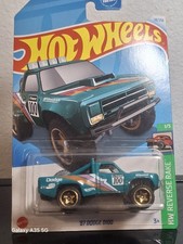 HOT WHEELS 2024 '87 DODGE D100 TEAL HW REVERSE RAKE 38/250 HTB89 SEALED