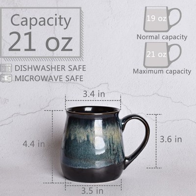 Large Ceramic Coffee Mug, Big Tea Cup for Office and Home, 21 Oz,  Dishwasher ... | eBay