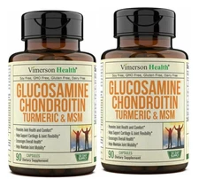 2 Pack Vimerson Health Glucosamine Chondroitin MSM Turmeric 90 Ct Exp 11/26