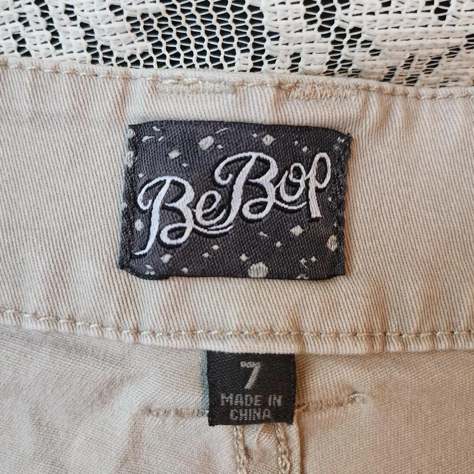 Calça cargo cáqui cintura baixa vintage Y2K Be Bop feminina júnior tamanho 7 - Imagem 4 de 4