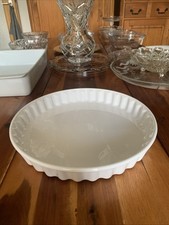 Corning Ware Französische Keramik Backform,Rund Weiß, Kuchenform ,Ø27cm.x 4cm.H