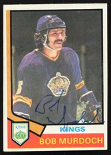 Bob Murdoch Signed 1974-75 Topps RC 194 Los Angeles Kings