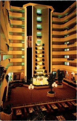 Plaza Hotel Atrium Fort Smith Arkansas Chrome Postcard