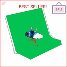 Aimosen 12 X 10 FT Large Green Screen Backdrop for Photography, GreenScreen Back