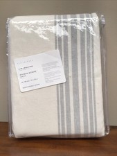 NEW Pottery Barn Riviera Striped Curtain Drape Panel 1 Porcelain Blue 50x108"