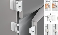 Pack Refrigerator Door Locks Double Button Adhesive Fridge Lock with Keys, 2