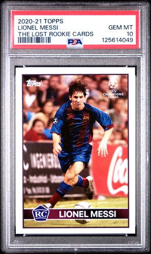 2020 TOPPS THE LOST ROOKIE CARDS LIONEL MESSI PSA 10