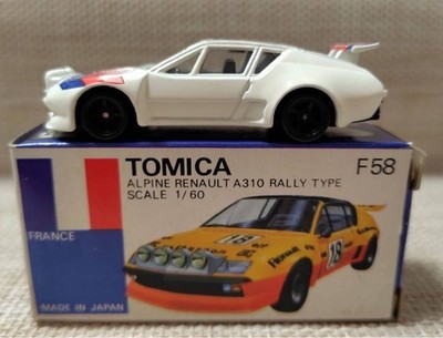 Tomica Blue Box F58 Alpine Renault A310 Rally Type Made in Japan Vintage