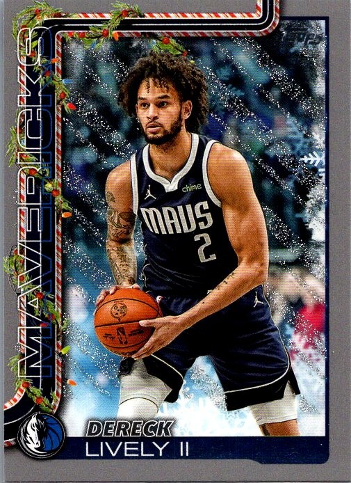 2025-26 Topps Holiday #H139 Dereck Lively II Glitter Holiday