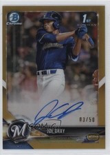 2018 Bowman Draft Chrome Pick Gold Refractor 3/50 Joe Gray #CDA-JGR Auto 10om