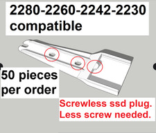  50 Pieces 2230 to 2280/2242/2260 SSD Bracket, M.2 lengthen, Heat Resistant