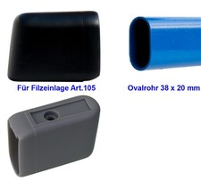 Filzgleiter Fusskappe Bodenschoner Stuhlgleiter für ASS Casala Schule104-38x20