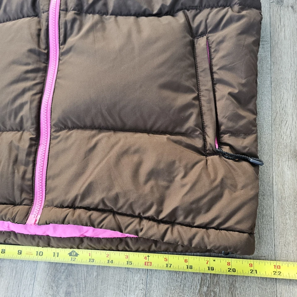 Browning женщин Sz маленький пуховик жилет гуся коричневый розовый - Изображение 4 из 4