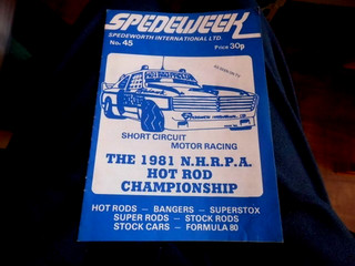 "1981 NHRPA HOT ROD CHAMPIONSHIP" Programme 1981.