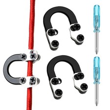 2 Sets Archery Metal U Nock D Loop for Compound Bow, Metal D