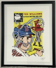 Topps Project 2020 Ermsy Ted Williams Fine Art Print FAP Signed #d /99 Framed