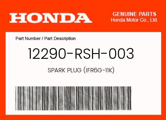 Honda Genuine Spark Plug Ifr6G-11K - 12290-Rsh-003