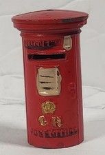 VINTAGE 1950s BRITISH ROYAL MAIL POST BOX RED BRITAINS TYPE GR KING GEORGE 1.5"