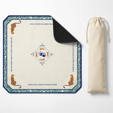 Mahjong Mat - 31  x31  Portable Mahjong Table Mat with Carrying Bag, Non-Slip ...