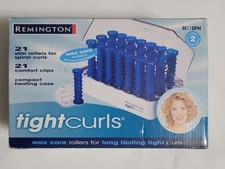 Vintage Remington TIGHT CURLS 21 Slim Wax Core Hot Rollers Comfort Clips H21SPN
