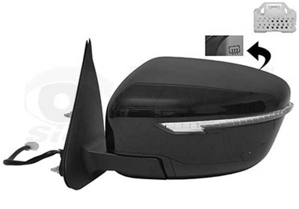 VAN Wezel AußEnspiegel Hagus 3391817 FüR Qashqai Nissan J11 Komplettspiegel 2-image