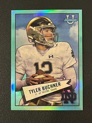 Tyler Buchner 2022 Bowman Chrome University 1952 Design Aqua Refractor /150 