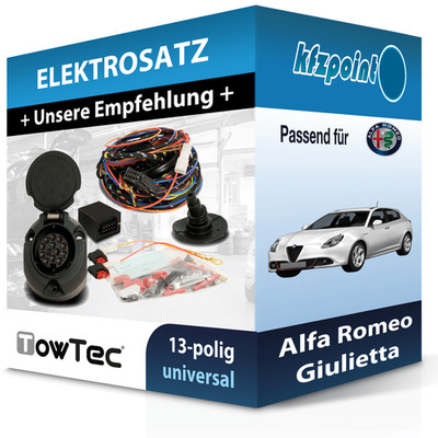 Für Alfa Romeo Giulietta 04.2010-jetzt TOWTEC E-Satz 13polig universell NEU