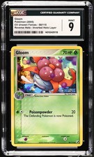 CGC 9 Gloom Inverted Holo Layer Reverse Holo Pokemon Ex Unseen Forces Pop 9