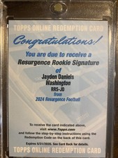 Topps Resurgence Rookie Signature Redemption Card Jayden Daniels