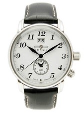 Orologio uomo Zeppelin 7644-1 serie LZ127 Graf Zeppelin con grande data -! Merce di serie B!