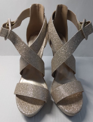 Women's  Gold Platform Party High Heel Pump  Charlotte Size 7