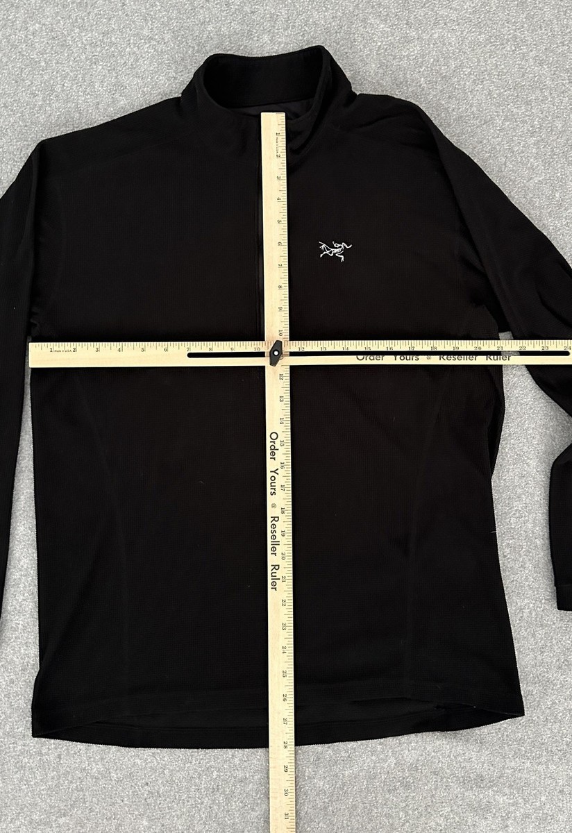 Arcteryx Delta LT Fleece Pullover Shirt Mens Large Black 1/4 Zip