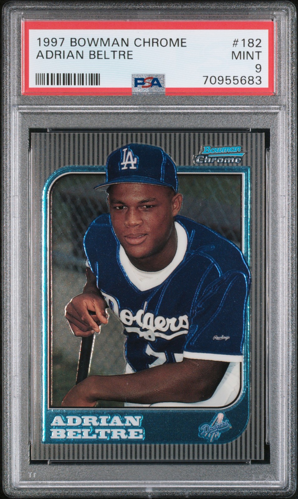 1997 BOWMAN CHROME #182 ADRIAN BELTRE PSA 9
