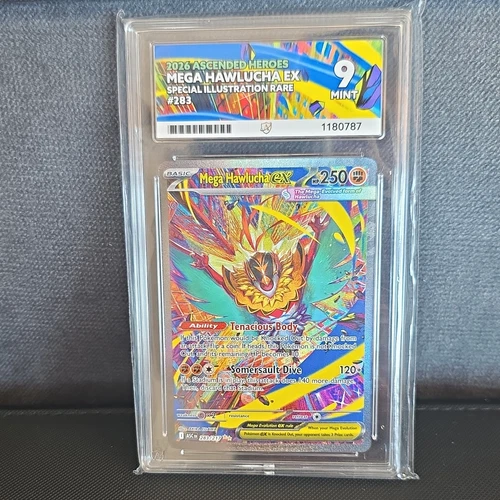Mega Hawlucha EX 283/217 2026 Ascended Heroes SIR Full Art Holo EN Ace 9