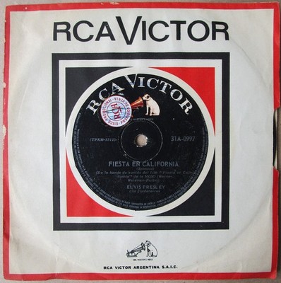ELVIS PRESLEY 45 PROMO All That I Want / Spinout ARGENTINA 7'' ED. 1966
