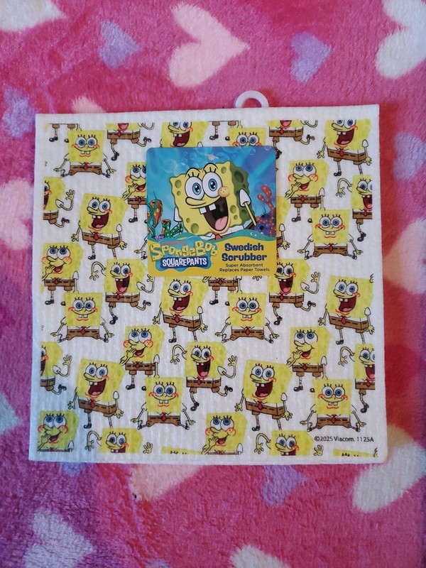Sponge Bob Swedish Scrubber Pack of 2 NEW