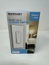 Merkury Innovations Dimmer Switch Smart Wifi Home Google Assist Alexa 2.4Ghz