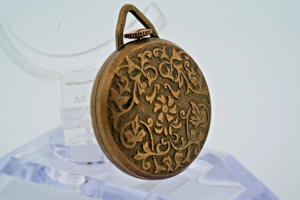 Reloj mecánico vintage Oris antichoque para mujer tono dorado colgante/bolsillo Foto 3 de 4