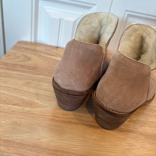 Kelsi Dagger Tan Fur Lined Ankle Boots Size 10 - Picture 7 of 10