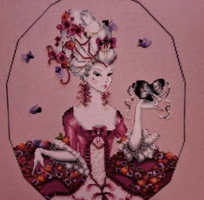 Mirabilia,''The Baker's Wife''''Kreuzstichbild,handgefertigt mit Glasperlen