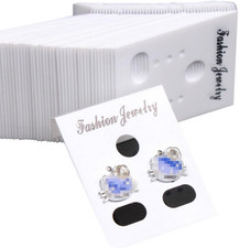 200Pcs Plastic Jewelry Earring Display Cards Ear Stud Packaging Hanging Cards Pr