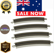 Bachmann Trains - Snap-Fit E-Z Track 22” Radius Curved Track (4/Card) - Nickel S