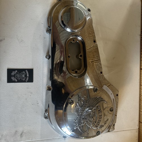 HARLEY DAVIDSON CHROME INNER OUTER PRIMARY COVER 60506-99 TWIN CAM SOFTAIL DYNA - Picture 6 of 12