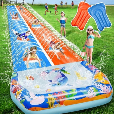 #ad #ad 40×6.56FT Heavy Duty Slip and Slide with Sprinkler and 2 Boards Slip Splash and $95.99