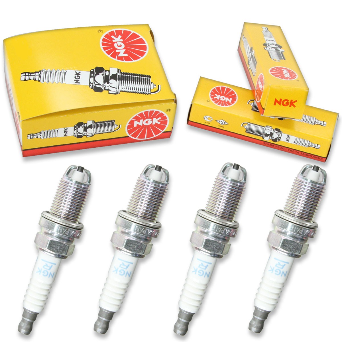 4 pc NGK Standard Spark Plugs for 2004-2007 Chevrolet Optra 2.0L L4 Ignition yc