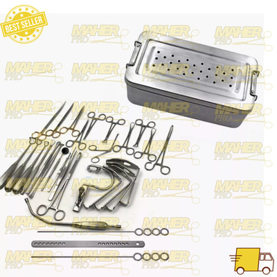 Basic Orthopedic Surgery Set of 25 PCS of Surgical Instruments With Box